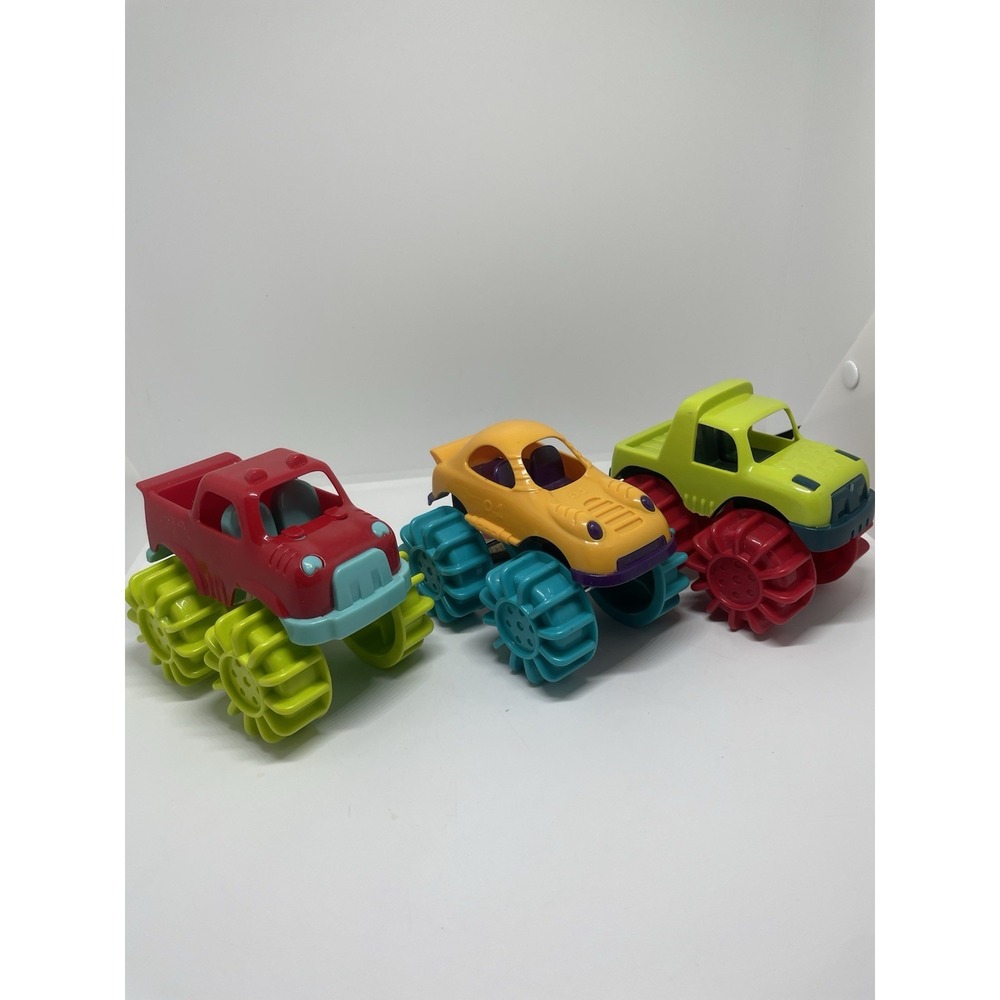 Battat – Plastic Toy Cars  3 Cars – Colorful Toddler Trucks – ... Off Roading‎